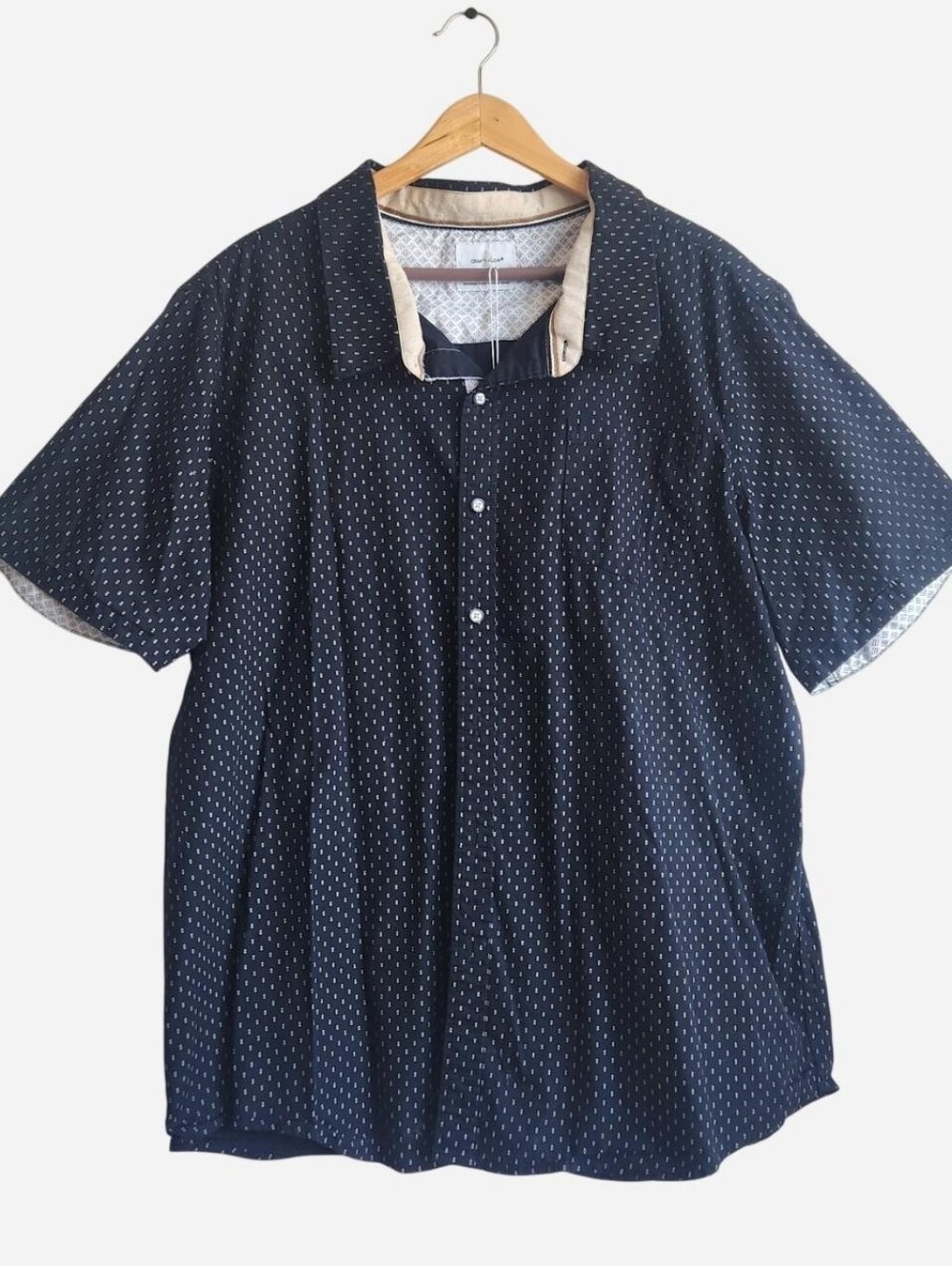 Cotton Mens Patterned Button Down